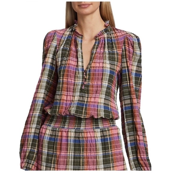 Veronica Beard Destiny Minidress Olive Pink Size 8 NWT - Picture 10 of 10